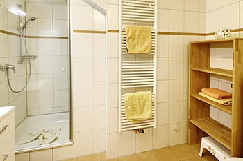 Badezimmer mit Dusche und WC